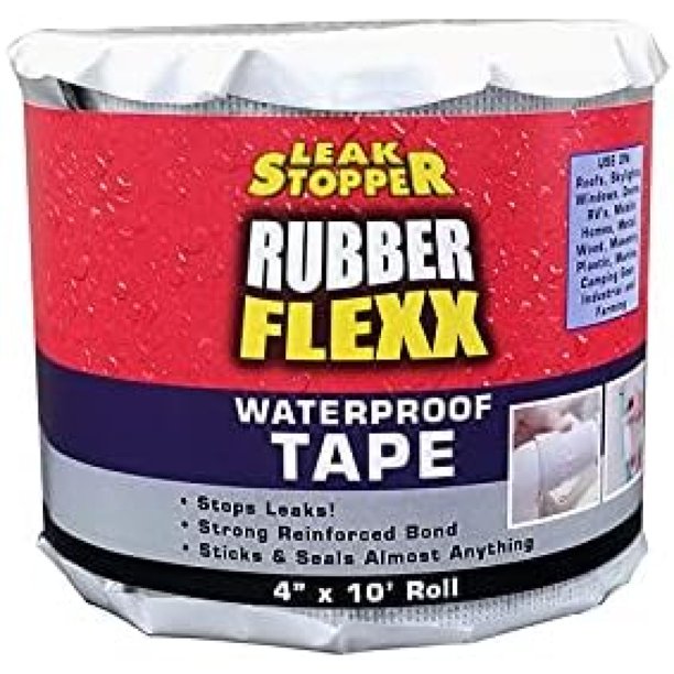 Rubber Flexx Waterproof Tape 4 in x 10 ft Repair Material to Seal and