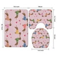 thumbnail image 3 of Colorful Funny Dachshund Bathroom Rugs Sets 3 Piece,Toilet Cover Set,Absorbent Non Slip Bathroom Mats Sets with U-Shaped Contour Rug Toilet Rug Set, 3 of 5