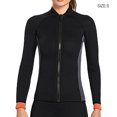thumbnail image 4 of Greeniant Chaqueta de buceo Trajes de baño a prueba de frío de alta eficiencia Protector solar fuerte Ribete de cuero Traje de neopreno Deportes acuáticos Mujer Negro S, 4 of 6