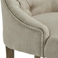 thumbnail image 6 of Weston Home Chelsea Lane Curved Back Linen Tufted Dining Chair, Set of 2, Beige, 6 of 7