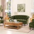 thumbnail image 3 of Jennifer Taylor Home La Rosa 68.5" Victorian Chesterfield Living Room Loveseat Sofa, Olive Green, 3 of 10