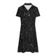 thumbnail image 5 of Vestido Corto de Manga Larga para Mujeres Brillante Impresión Cuello en V Suelto Cómodo, Vestido de Moda de Malla para Fiesta Y Ocasional, 5 of 7