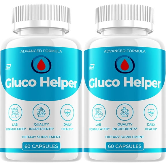 Gluco Helper Capsules – GlucoHelper Natural Blend Glycogen Support, 2 Pack, 120 Capsules