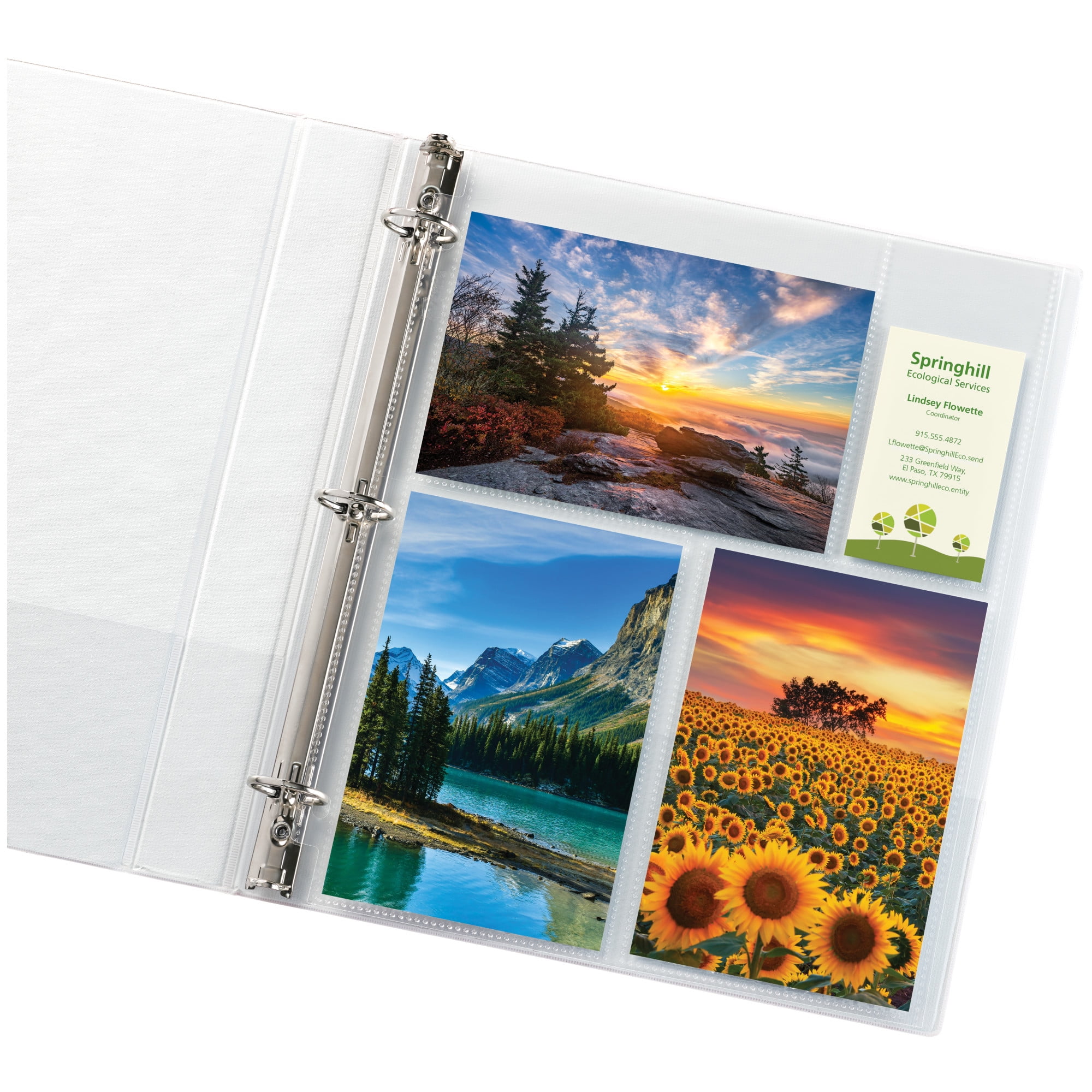 Avery Photo Storage Pages for 4 x 6 Horizontal Photos 3-Hole Punched 10 Pack. 