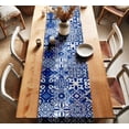 thumbnail image 2 of Patchwork Print Cotton Table Runner by Vargottam 14 Inch Wide Premium Twill Fabric Decorative Table Linen for Kitchen, Dining, Coffee & Console Tables Multiple Lengths Available, 2 of 6