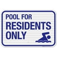 thumbnail image 1 of Pool For Residents Only Sign, Pool Sign, 12x12 Aluminum 12x12 Aluminum, 1 of 1