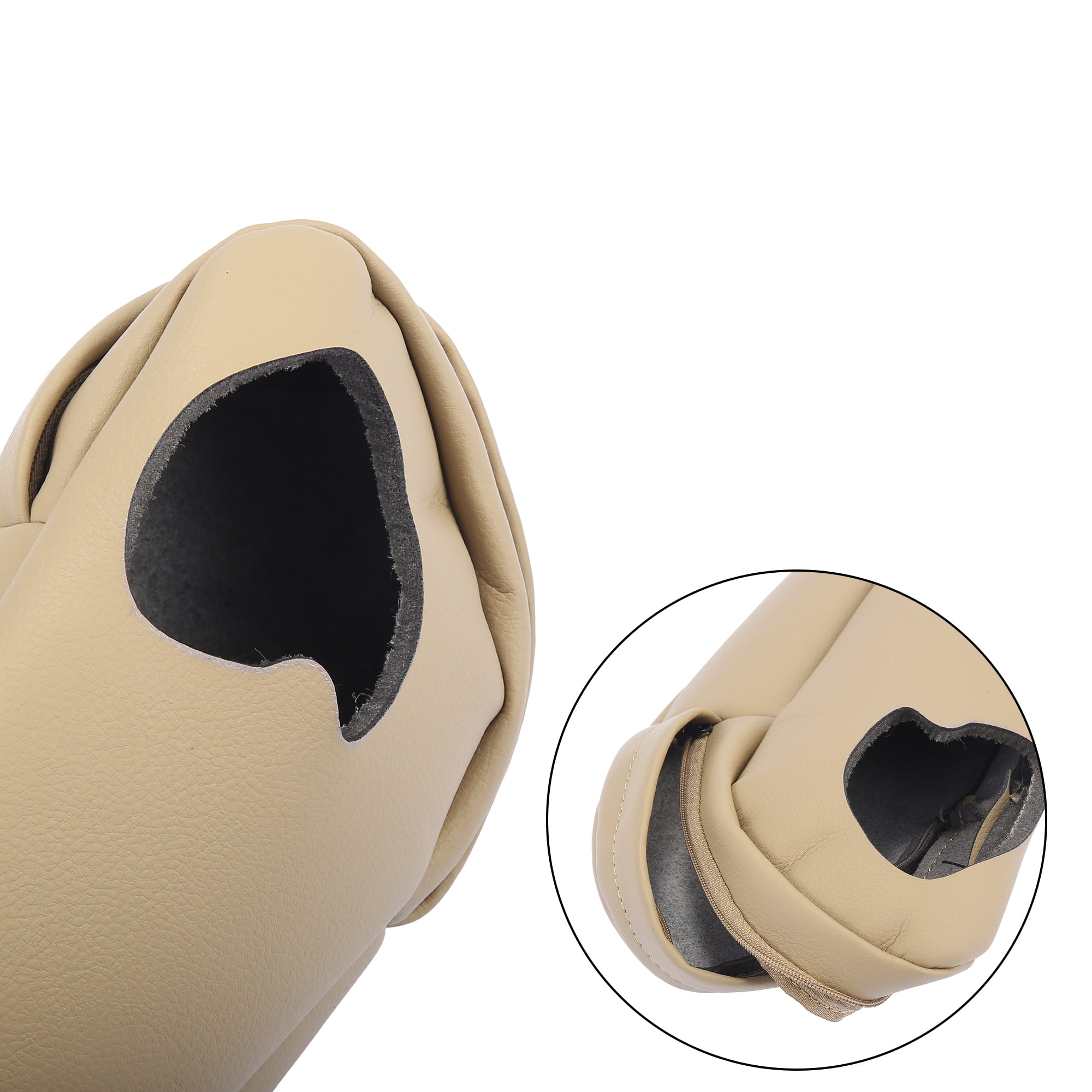 Unique Bargains Pair Vehicle Center Seat Armrest Cover Microfiber Leather Beige for Toyota Sienna 2011-2018