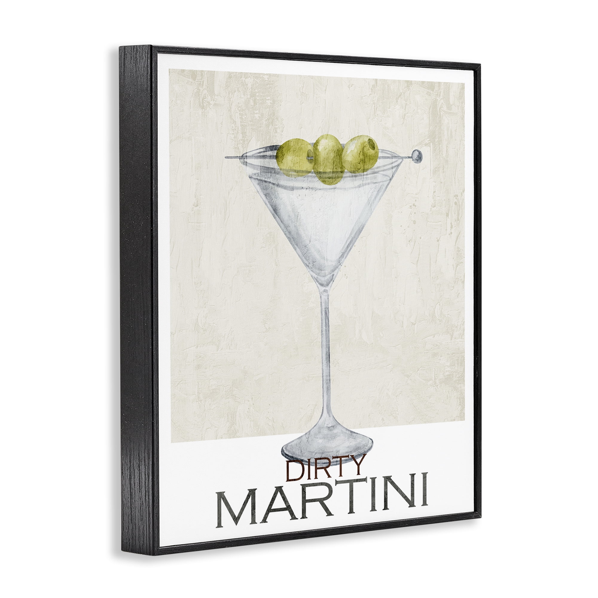 Stupell Industries Dirty Martini Olives Black Framed Giclee Art, design by Kim Allen