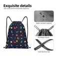 thumbnail image 4 of Fuzoiu Space Dinosaur Print Drawstring Backpack for Gym, Travel, Yoga,Sports Sackpack String Bag for Women Men-Small, 4 of 6
