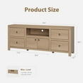 thumbnail image 7 of Farmhouse TV Stand – 70" Rustic Entertainment Center for TVs up to 80", 6 Drawers, Open Soundbar Shelf, Large Brown Wood Console – Color: 1.78 meters natural wood color, 7 of 7