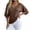 Brown, variant on VBVC Women's V-Neck Batwing Dolman Sleeve Tops , Ladies' Slim Stretchy Blouses , Basic Breathable Summer Shirts For Women,Black,S-3XL