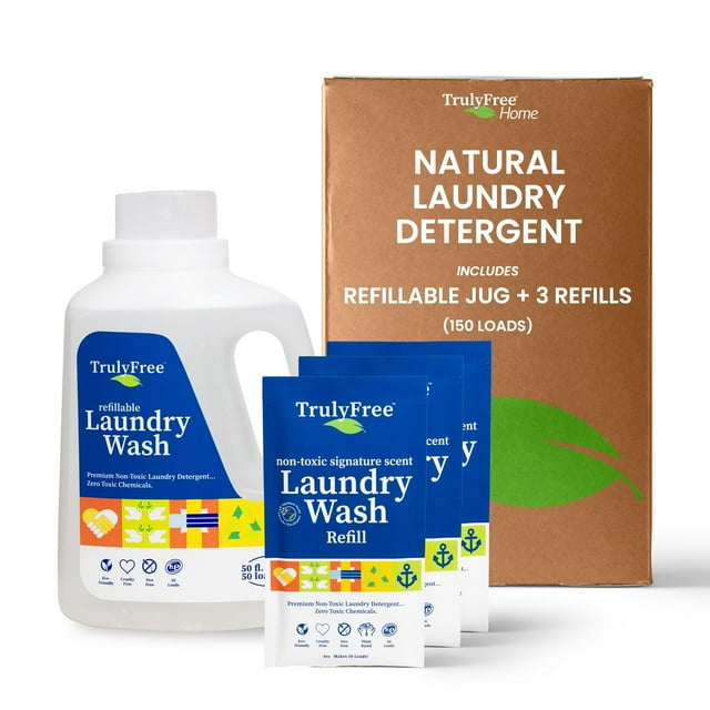 Detergente para ropa Truly Free para piel sensible, paquete de 3 unidades, 150 l