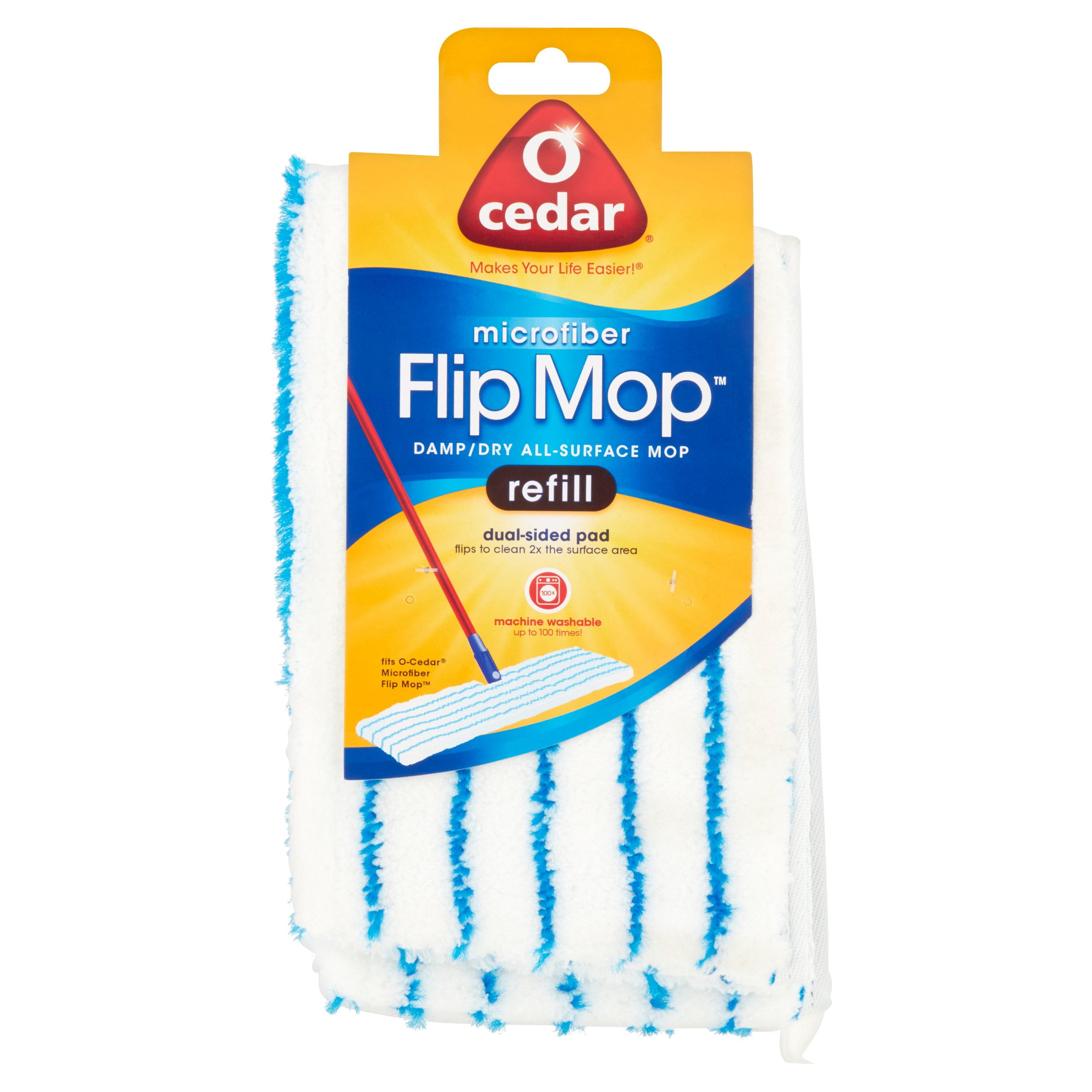 O-Cedar Professional Dual-Action Microfiber Flip Mop with Extra Refill 