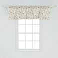 thumbnail image 2 of Ambesonne Floral Valance Pack of 2, Buds Flower Petals Branches, 54"X18", Dark Rosewood Pale Tan, 2 of 4