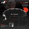 thumbnail image 6 of A-Premium 11.10 inch (282mm) Front Vented Disc Brake Rotors + Ceramic Pads Kit Compatible with Select Honda Model - Accord 1998 1999 2000 2001 2002 3.0L, 6-PC Set, 6 of 9