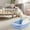 Blue, variant on HomeDM Open Top Cat Litter Box Large Cat Potty Anti-Splash Open Air Kitty Litter Pan No Smell Cat Toilet for Kitten Frail Handicap Disabled Older Elderly Cats and Kitten,Easy to Clean