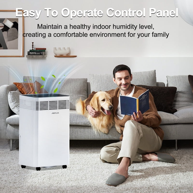 125 pt. 6000 sq.ft. Commercial Dehumidifier with Built-in Pump, Auto Defrost in White