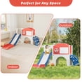 thumbnail image 4 of YUFU 8 In 1 Toddler Slide Set for Kids Age 1+ with Golf Basketball Hoop Drawing Board Indoor Outdoor Playset (Blue＆Red), 4 of 8