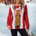 thumbnail image 2 of Sudaderas de Cuello Redondo de Navidad Para Mujer Sudaderas Con Capucha Estampado de Moda Tops Blusa de Manga Larga Odeerbi ODB192300, 2 of 5