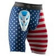 Shock Doctor Sport Compression Short With Flex Cup, Flag, Adult Small