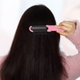 thumbnail image 5 of Unique Bargains 1 Pc Women's Portable Foldable Mirror Comb Travel for Curly Straight Dry Hair Pink, 5 of 6