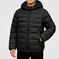 thumbnail image 3 of HAOTAGS Teen Boys Quilted Coat (9-17) Long Sleeve Hooded Zip Up Warm Winter Jacket Black Size 16, 3 of 6