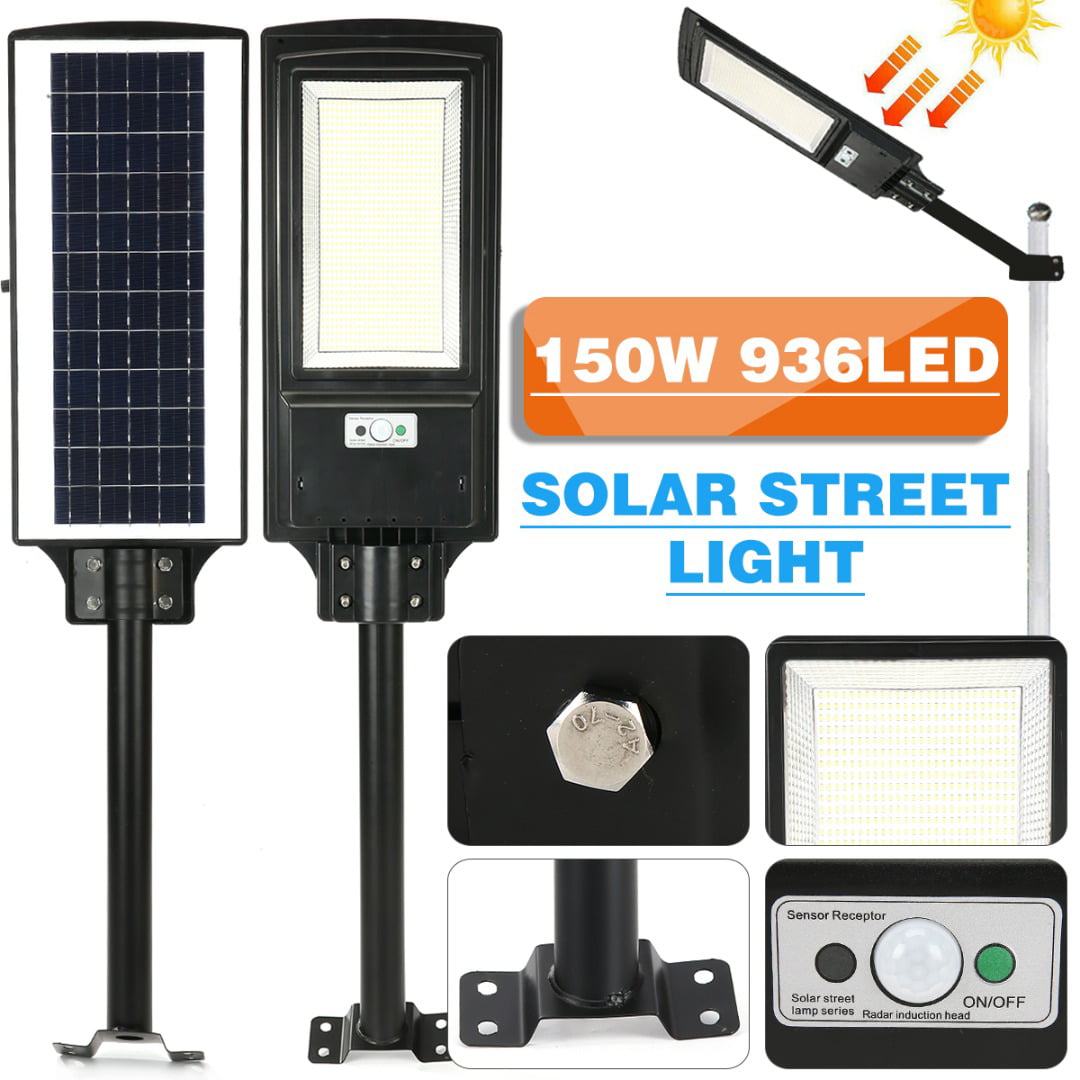 Details about   US Commercial 990000LM Solar Street Light LED IP67 Dusk Dawn PIR Sensor+Remote 
