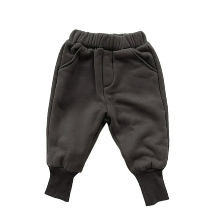 

CSCHome Kids Baby Boys Girls Fall Winter Fleece Jogger Pants Newborn Padded Thickened Sweatpants Casual Cotton Pants for 3 Months -7 Years Old