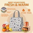 thumbnail image 5 of Boston Terrier Insulated Lunch Bag for Women & Adults,Large Portable Soft Cooler Lunch Bag,Thermal Food Storage Tote with Pearl Cotton,8.66L,8.75x5.75x9.5 Inch, 5 of 6