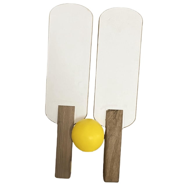 Quzzie 1 Pair Sightless Table Tennis Racket Bell Ball Wood Ornament Sports Equipment Comfortable Grip Auditory Function Suitable for Visually Impaired Users 1 Ball