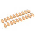 thumbnail image 3 of 20pcs Rhombus Genuine Leather Zipper Pull Handcraft Zipper Tags Zipper Head Replacement for Handbags Suitcases Luggage Maize Yellow Gold D Ring, 3 of 5