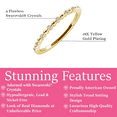 thumbnail image 2 of Cate & Chloe Illiana 18k Yellow Gold Plated Ring with Round Cut Swarovski Crystals, Gift for Women, 2 of 8