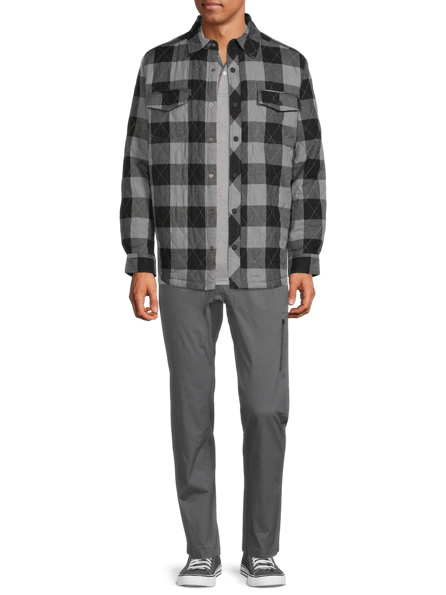George Men's and Big Men's Shirt Jacket, Up to Size 5XL