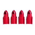 thumbnail image 2 of Walbest 4 Pack Tire Valve Caps, Universal Auto Car Bike Aluminum Alloy Rocket Shape Tire Tyre Valve Wheel Stem Cap, Red, 2 of 4