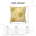 thumbnail image 4 of Square Throw Pillow Covers with Core, Leaves Autumn Prints Pillows for Sofa Beds, 16 x 16 inches Yellow, 4 of 9