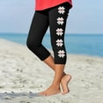 thumbnail image 2 of Fjofpr 5T Leggings for Toddler Girls Toddler Kids Fashion Baesball Print Summer Leisure Yoga Sports Frenum Cropped Pants Black 5 Years, 2 of 4