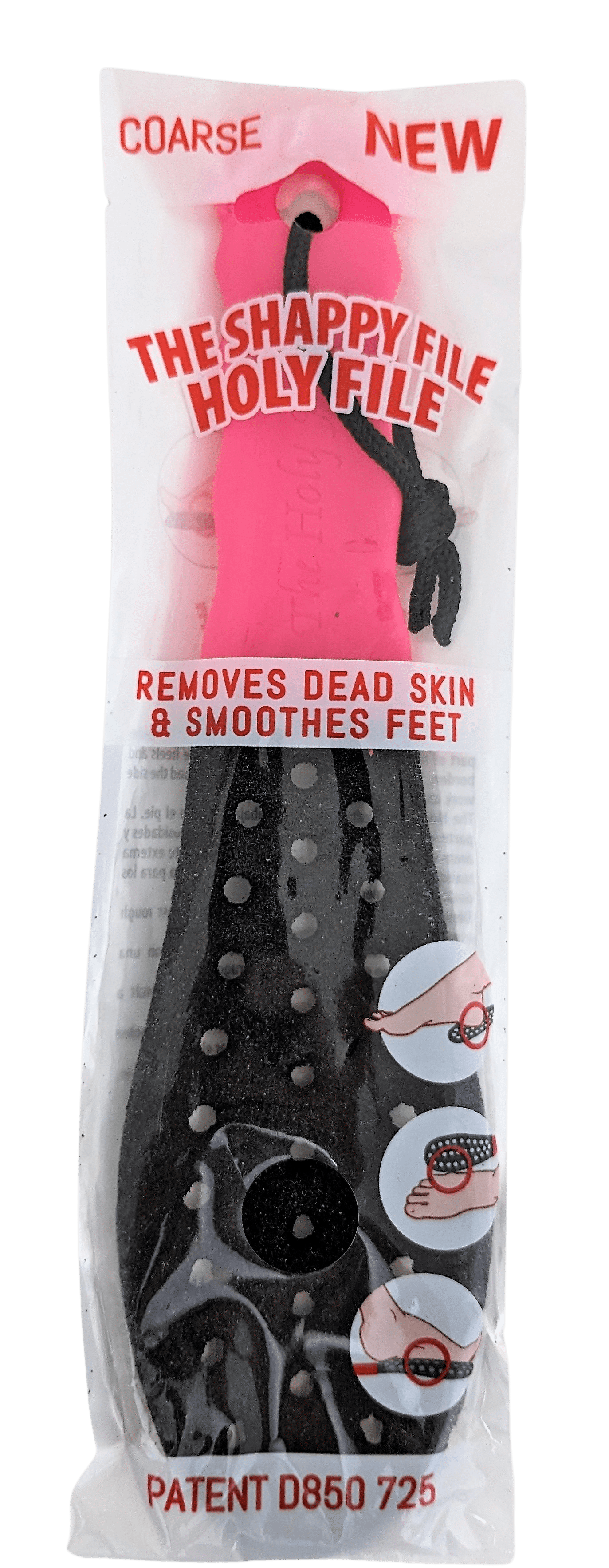 Shappy Holy File Coarse Grit File Foot Rasp Scrubber, All Sided, Wet or Dry. Even between Your Toes