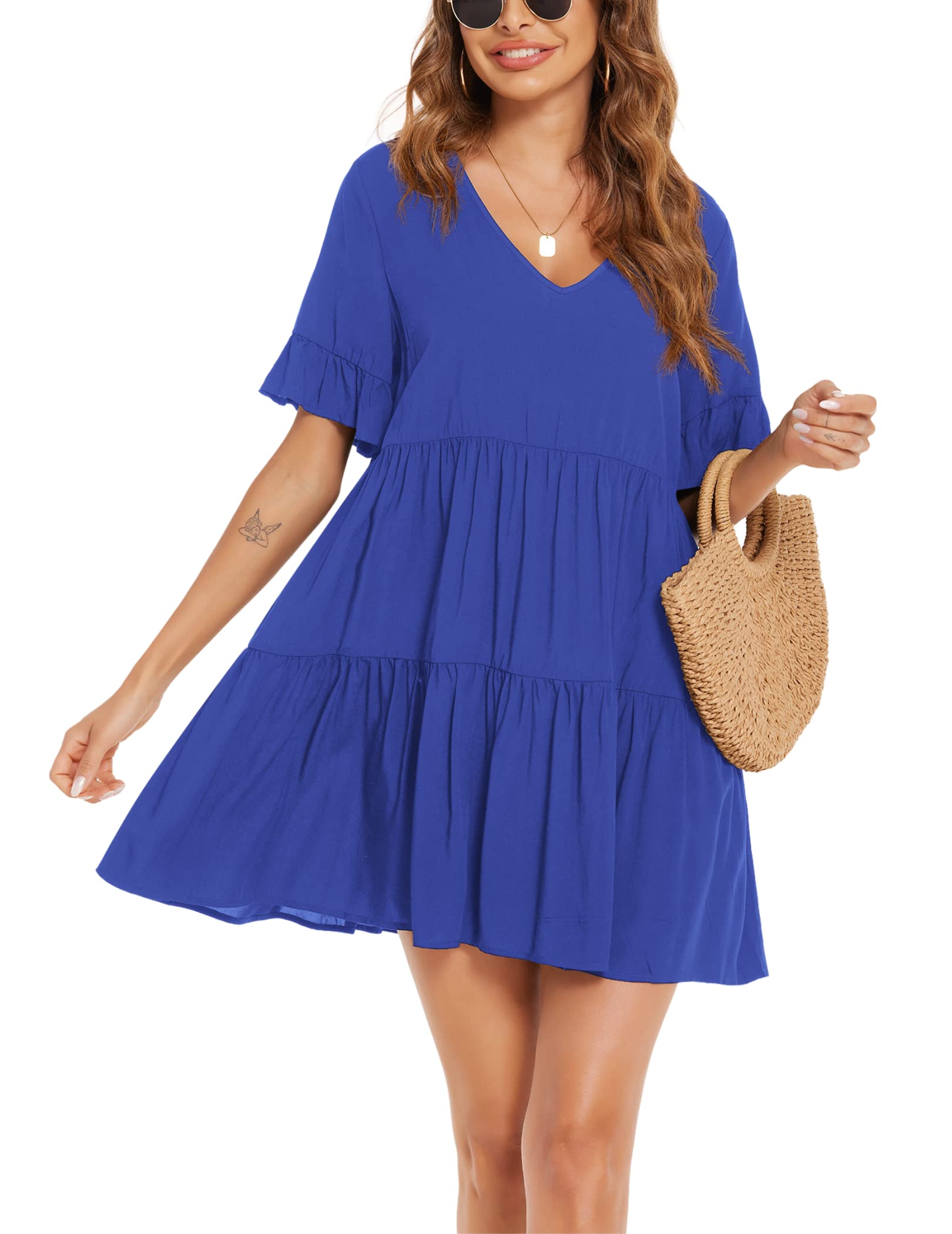 royal blue bathing suit cover up