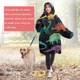 thumbnail image 4 of Wearable Oversized Blanket,Colorful Dinosaurs Galaxy Pattern Wearable Blanket Hoodie for Adults,Cozy Hooded Blankets with Super Pockets,Super Warm Fuzzy Pullover for Women & Men, 4 of 6