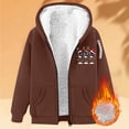 thumbnail image 5 of Fmbrln Fleece Jackets for Women Plus Size Cute Christmas Print Full Zip Up Long Sleeve Hooded Jackets Fall Winter Thickened Warm Sweatshirts Coat with Pockets, 5 of 5