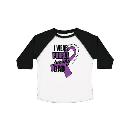 

Inktastic Chronic Pain I Wear Purple For My Dad Gift Toddler Boy or Toddler Girl T-Shirt