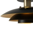 thumbnail image 2 of Rancho Mirage Flush Mount Ceiling Light Matte Black Gold Leaf Shade, 2 of 10