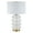 White, variant on Evelyn&Zoe Farrington 26" Tall Ceramic Table Lamp with Fabric Shade, Matte Black/White