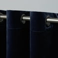 thumbnail image 4 of Exclusive Home Velvet Heavyweight Light Filtering Grommet Top Curtain Panel Pair, 54"x63", Navy, 4 of 6