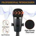 thumbnail image 4 of SOULWIT 2Pcs Microphones Pop Filter for Logitech for Creators Blue Yeti Nano USB Microphone, Protective Mic Cover Windscreen Foam - Black, 4 of 7