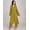 Lime Green, variant on Women's Pleated Kurta Palazzo Set | Crinkle Rayon Indo-Western Outfit | Long Bell Sleeve Ethnic Fusion Wear With Pockets - 2-Piece