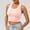 Pink, variant on Qulqfy Sleeveless Tops for Women Trendy Cropped Black Athletic Crew Neck Solid Color Tank Tops Vest Tops for Women L