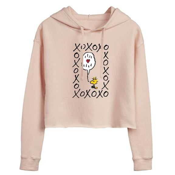 Peanuts - Woodstock Xoxo - Juniors Cropped Pullover Hoodie