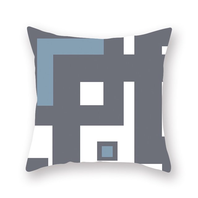2 Pcs Abstract Cushion Cover Geometric Pillow Case Sofa Decorative, 45*45cm #16