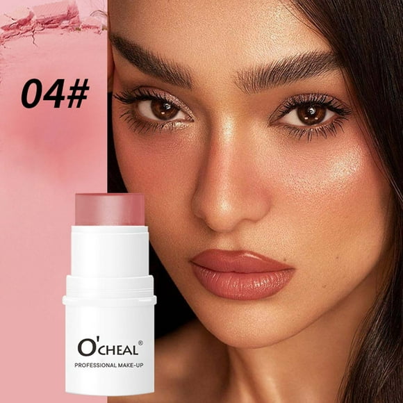 Xihbxyly Colorete En Barra Mate, Seis Opciones de Color, Maquillaje Natural, 4,2 G, Uso Diario Versátil, Ideal para Principiantes, Iluminador con Textura Perlada.